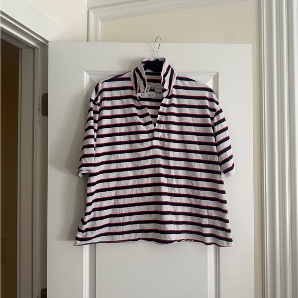 FRANK & EILEEN Patty Popover Red/Navy/White Stripe Sz M - Picture 3 of 7